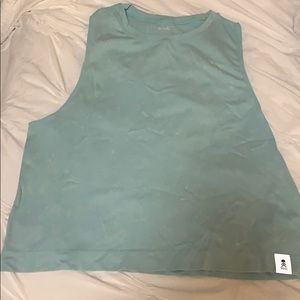 Size large, blue distressed soulcycle tank top